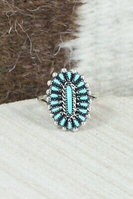 Turquoise & Sterling Silver Ring - Noretta Brown - Size 5.75