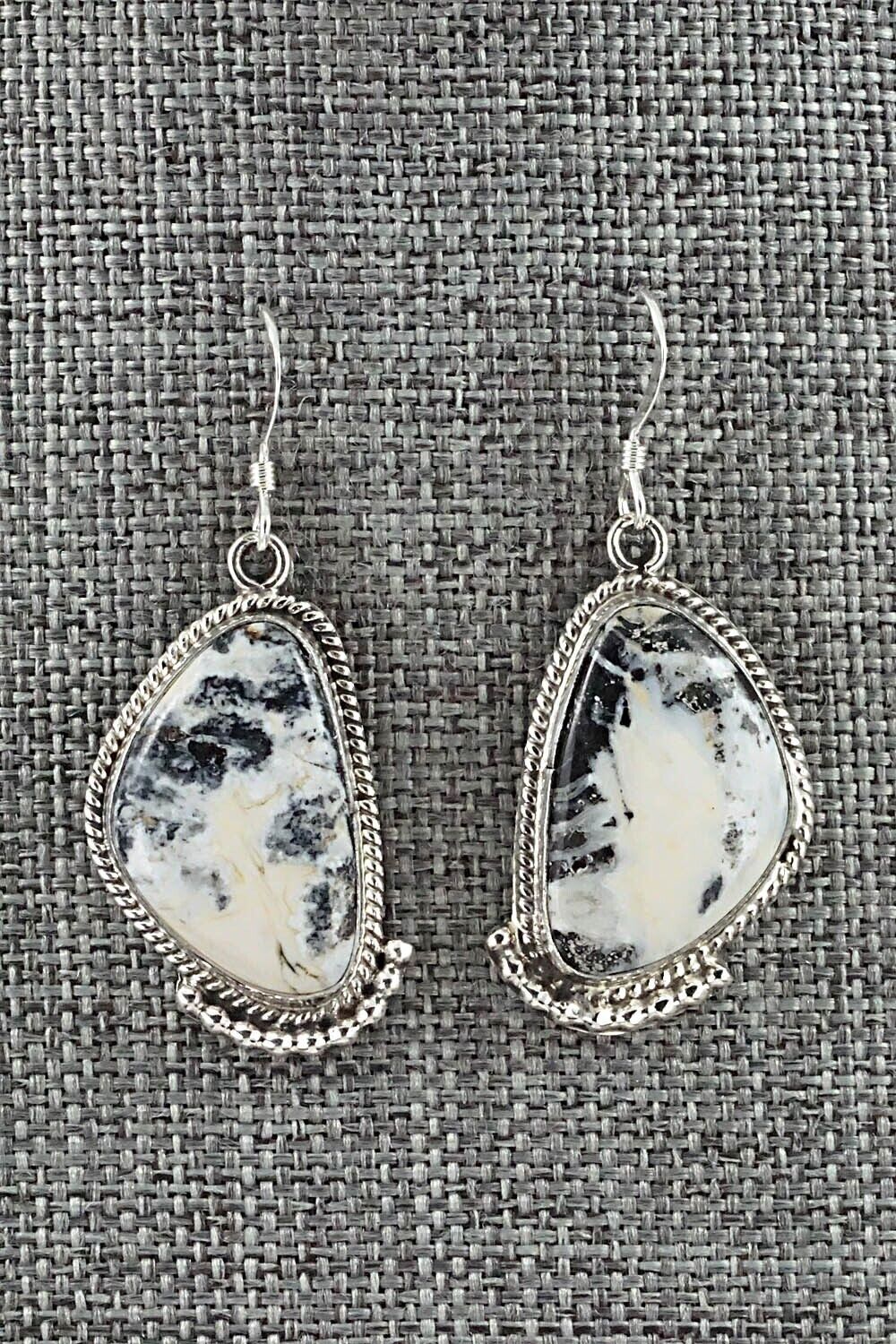 White Buffalo & Sterling Silver Earrings - Sharon McCarthy