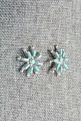 Turquoise & Sterling Silver Earrings - Marshall Qualo - High Lonesome Trading