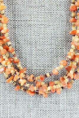 Coral & Heishi Sterling Silver Necklace - Irene Lovato