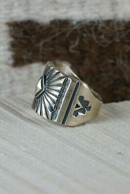 Navajo Sterling Silver Ring - Derrick Gordon - Size 8.25 - High Lonesome Trading