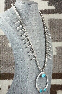 Turquoise & Sterling Silver Squash Blossom - Thomson Willie