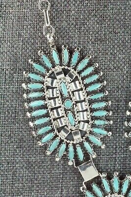 Turquoise & Sterling Silver Necklace and Earrings - Nathaniel Nez