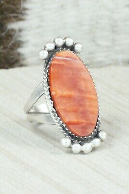 Spiny Oyster & Sterling Silver Ring - Selina Warner - Size 8