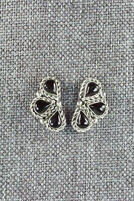 Jet & Sterling Silver Earrings - Carol Lateyice - High Lonesome Trading