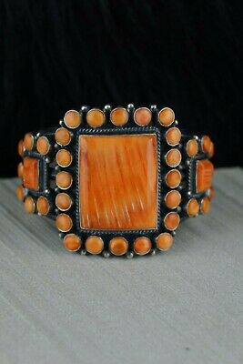 Navajo Spiny Oyster & Sterling Silver Bracelet - Anthony Skeets - High Lonesome Trading