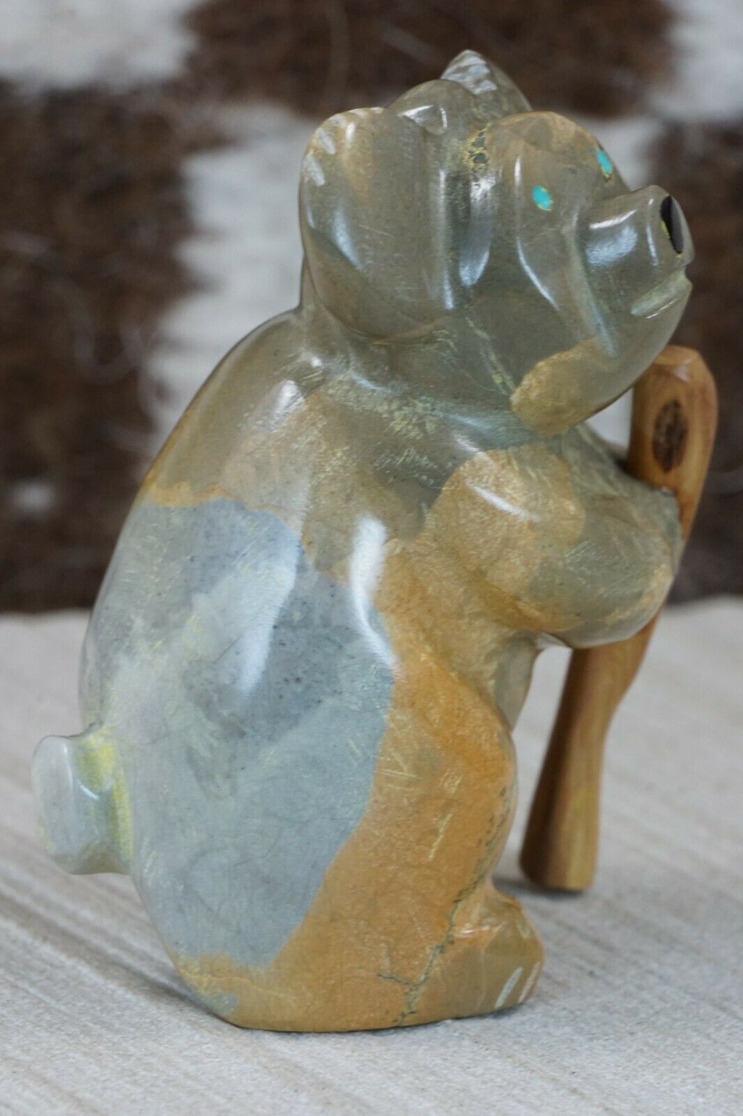 Koala Bear Zuni Fetish Carving - Enrike Leekya