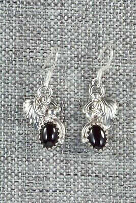 Onyx & Sterling Silver Earrings - Navajo