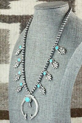 Turquoise & Sterling Silver Squash Blossom - Bobby Platero