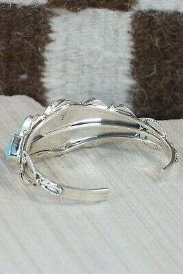 Navajo Turquoise and Sterling Silver Bracelet - Tom Lewis
