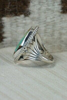 Navajo Turquoise and Sterling Silver Ring - Bobby Platero - 9.5