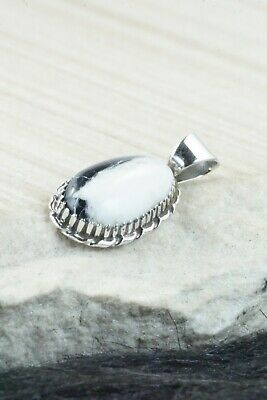 White Buffalo & Sterling Silver Pendant - Alvin Joe