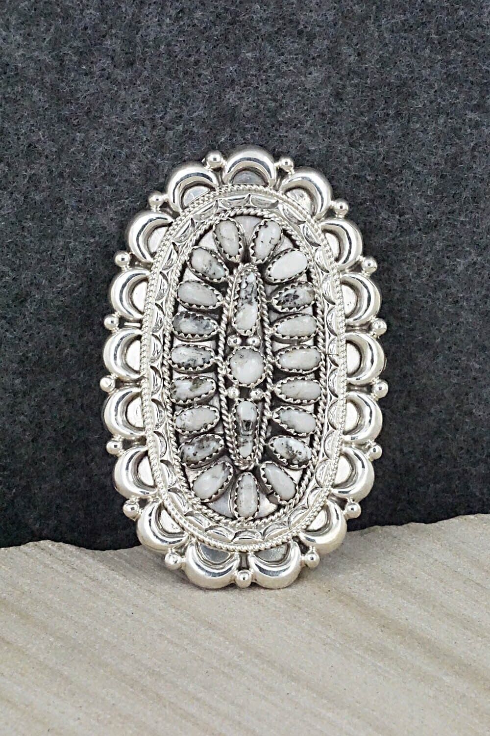 White Buffalo & Sterling Silver Ring - Jaz Wilson - Size 8.5