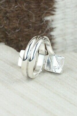 Turquoise & Sterling Silver Ring - Bobby Platero - Size 8.5