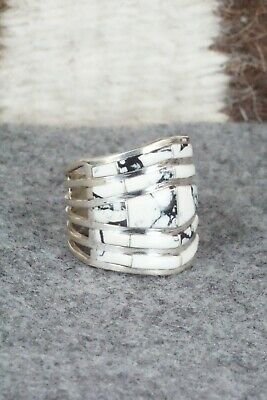 White Buffalo & Sterling Silver Ring - Andrew Enrico - Size 6.25