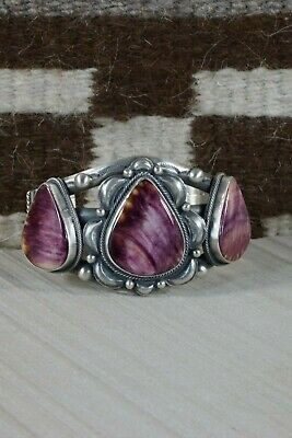 Navajo Spiny Oyster & Sterling Silver Bracelet - Tom Lewis - High Lonesome Trading