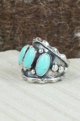 Turquoise & Sterling Silver Ring - Andrew Vandever - Size 6.25