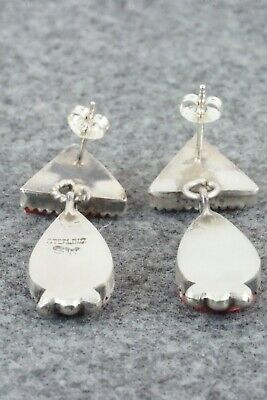 Spiny Oyster and Sterling Silver Earrings - Selina Warner