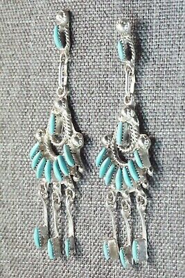 Turquoise & Sterling Silver Earrings - Bernadette Wyaco - High Lonesome Trading