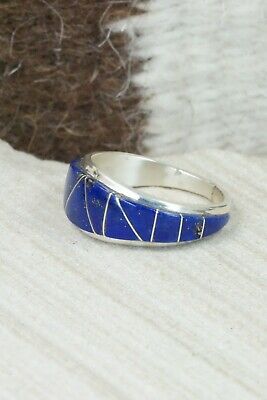 Lapis and Sterling Silver Ring - Susanna Kallestewa - Size 8.75