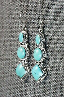 Turquoise & Sterling Silver Earrings - Annie Spencer - Navajo - High Lonesome Trading