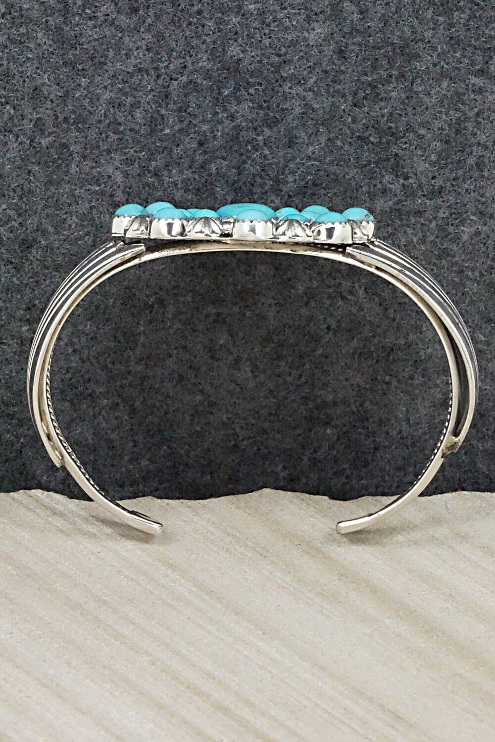 Turquoise & Sterling Silver Bracelet - Jeremy Delgarito