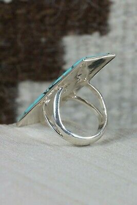 Navajo Turquoise & Sterling Silver Ring - Ervin Tsosie - Size 11.25 - High Lonesome Trading