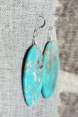 Turquoise & Sterling Silver Earrings - Lupe Lovato