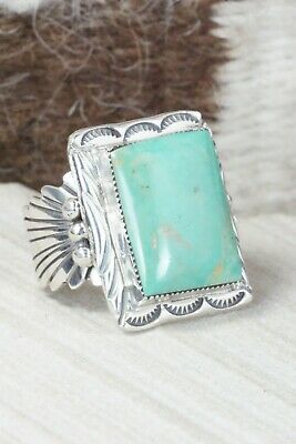 Turquoise & Sterling Silver Ring - Irvin Tsosie - Size 10