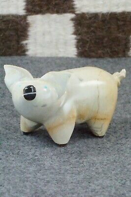 Pig Zuni Fetish Carving - Enrike Leekya