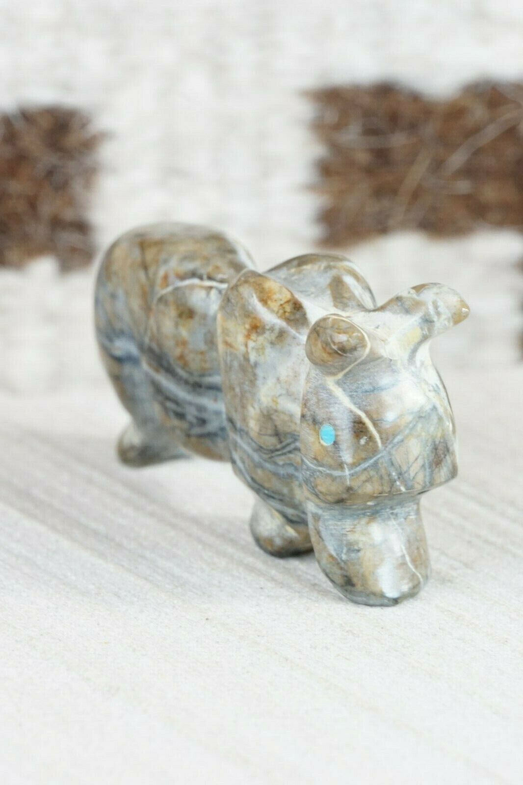 Buffalo Zuni Fetish Carving - Kelly Lementino - High Lonesome Trading