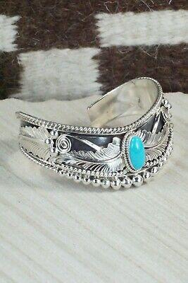 Turquoise & Sterling Silver Bracelet - Tom Lewis - High Lonesome Trading