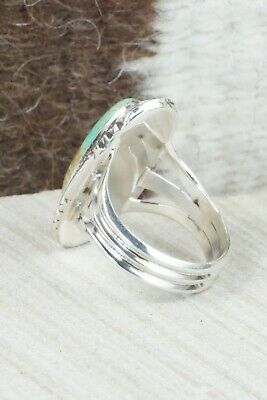 Turquoise & Sterling Silver Ring - Andrew Vandever - Size 10
