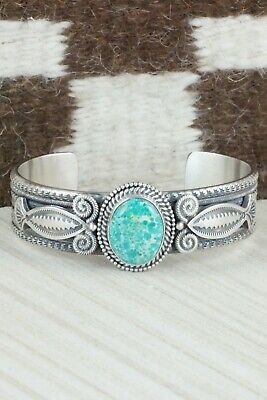 Kingman Turquoise & Sterling Silver Bracelet - Michael Calladitto