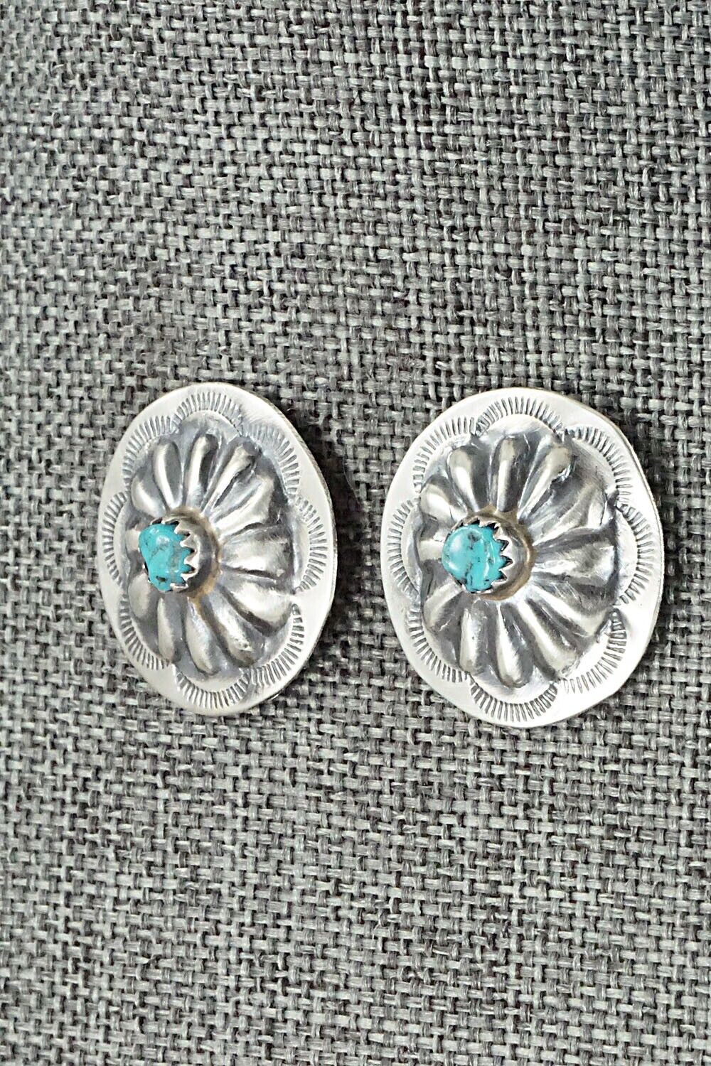 Turquoise & Sterling Silver Earrings - Joan Begay