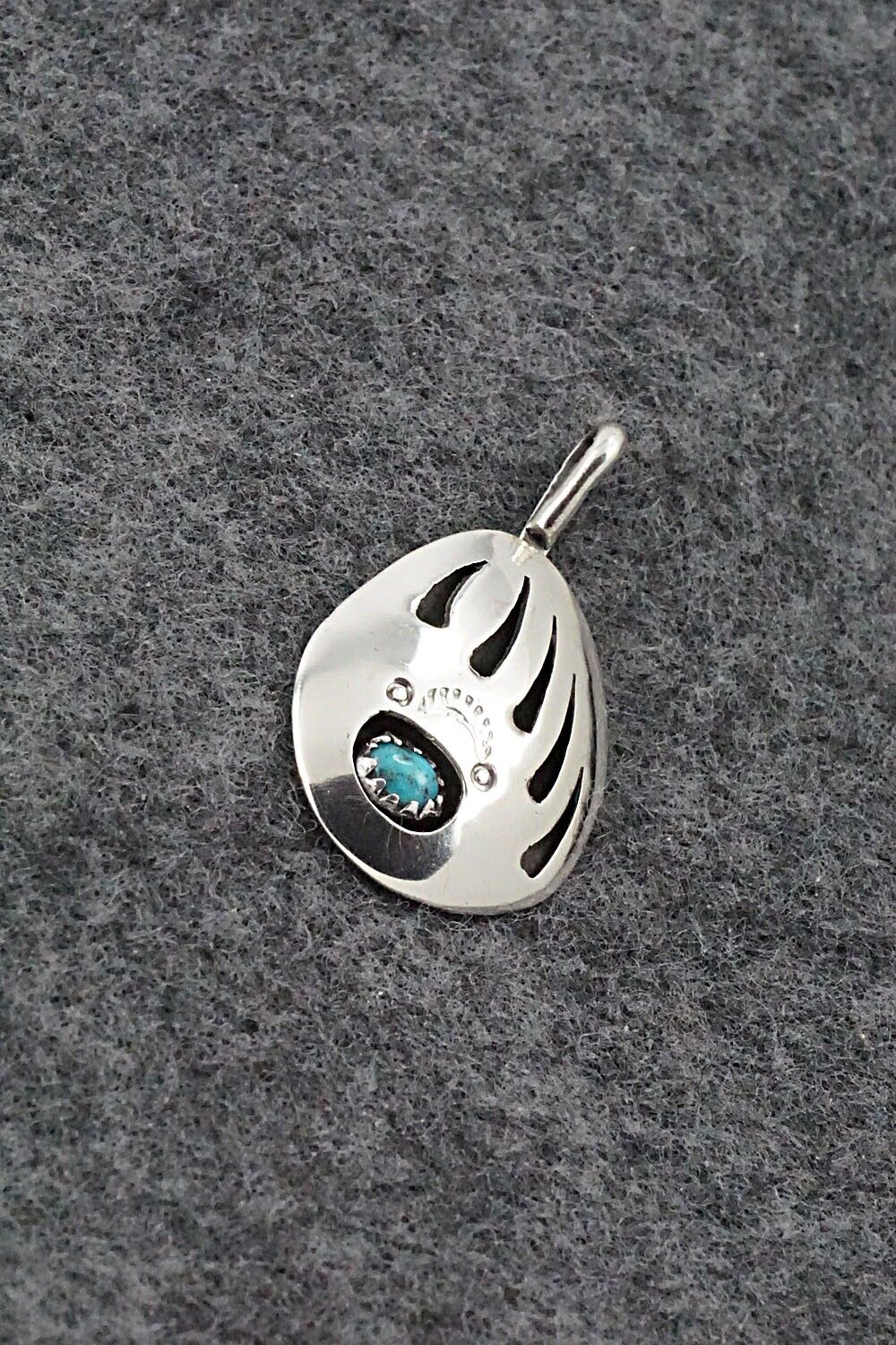 Turquoise & Sterling Silver Pendant - Ervin Begay