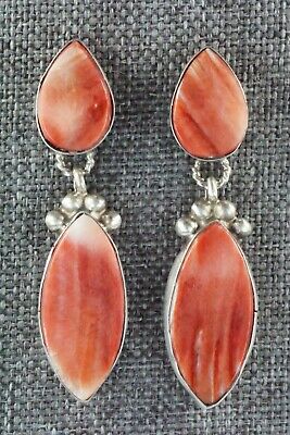 Spiny Oyster and Sterling Silver Earrings - Selina Warner