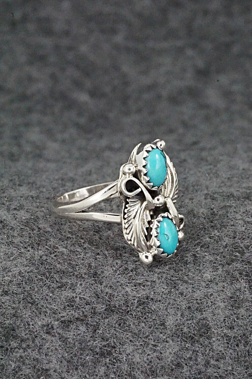 Turquoise & Sterling Silver Ring - William Begay - Size 5.75