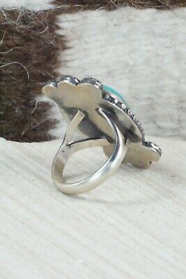 Turquoise & Sterling Silver Ring - Andrew Vandever - Size 5.5