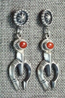 Coral & Sterling Silver Earrings - Annie Spencer
