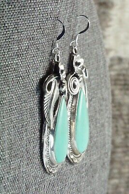 Turquoise & Sterling Silver Earrings - Davey Morgan