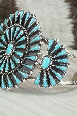 Turquoise & Sterling Silver Bracelet - Carlos Tsipa
