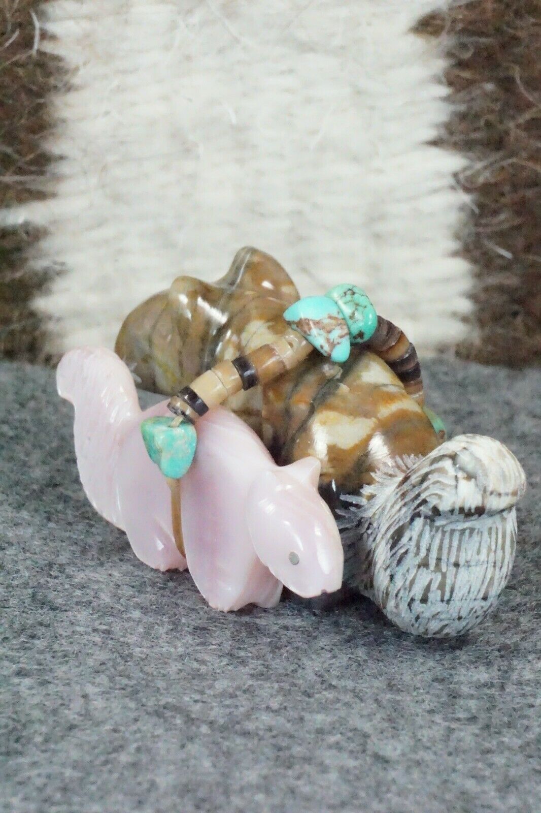 Squirrel Zuni Fetish Carving - Daisy Natewa - High Lonesome Trading