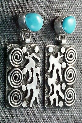 Turquoise and Sterling Silver Earrings - Alex Sanchez