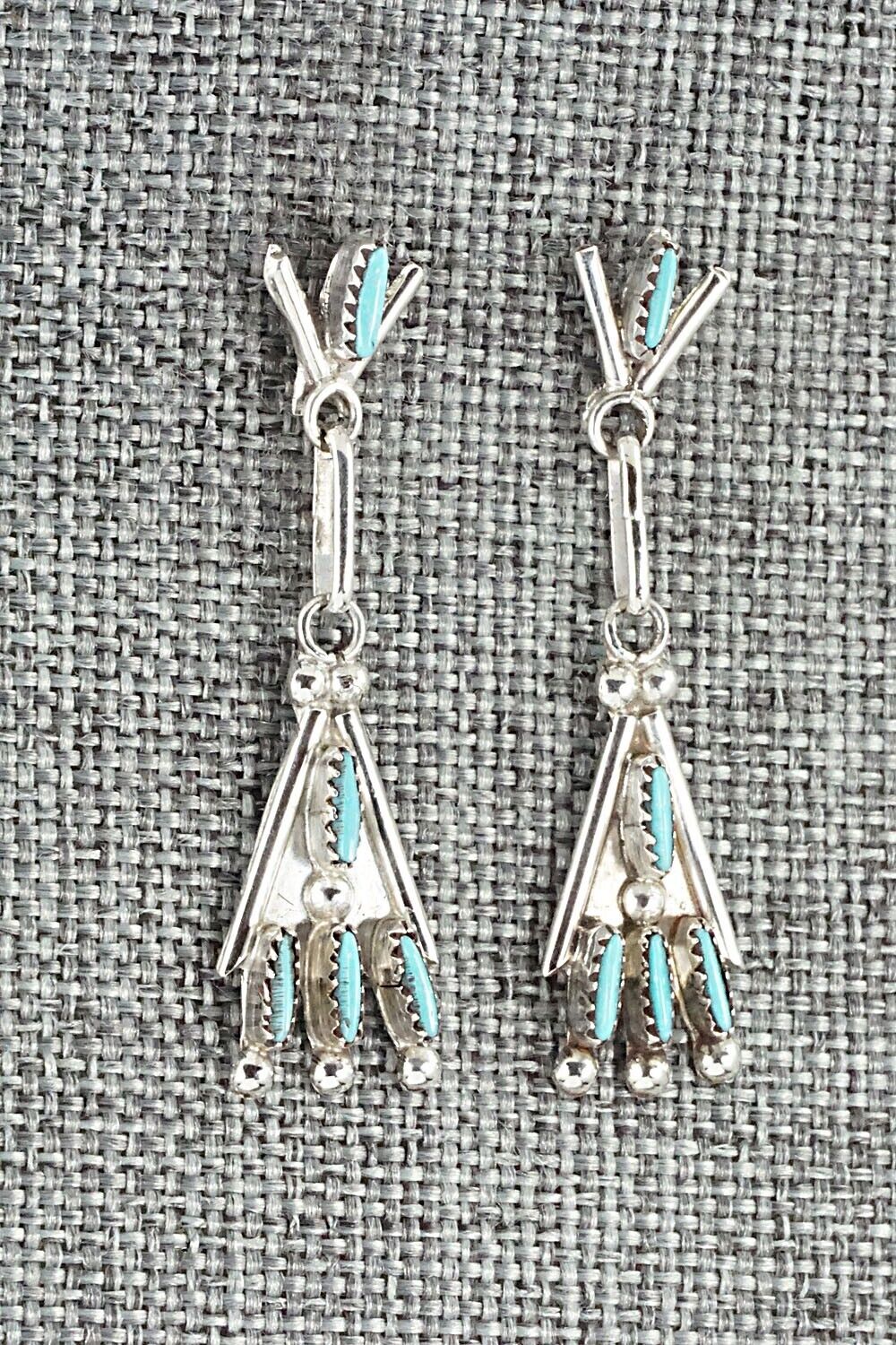 Turquoise & Sterling Silver Earrings - Rena Cachina
