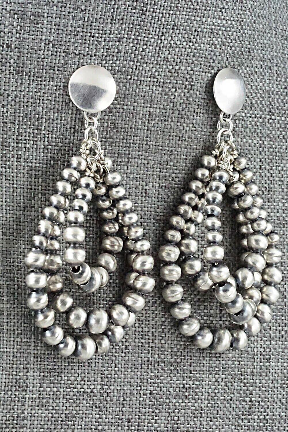 Sterling Silver Navajo Pearl Earrings - Amanda Perry