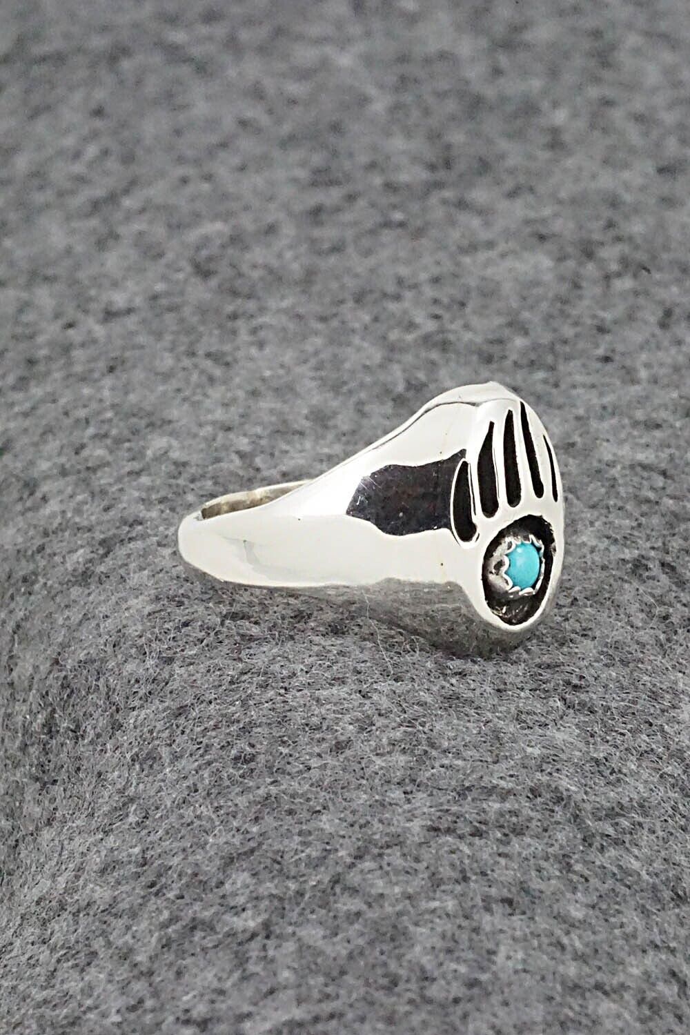 Turquoise & Sterling Silver Ring - Pearlene Spencer - Size 8