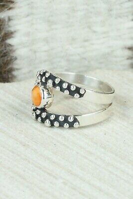 Spiny Oyster & Sterling Silver Ring - Raymond Coriz - Size 9.5