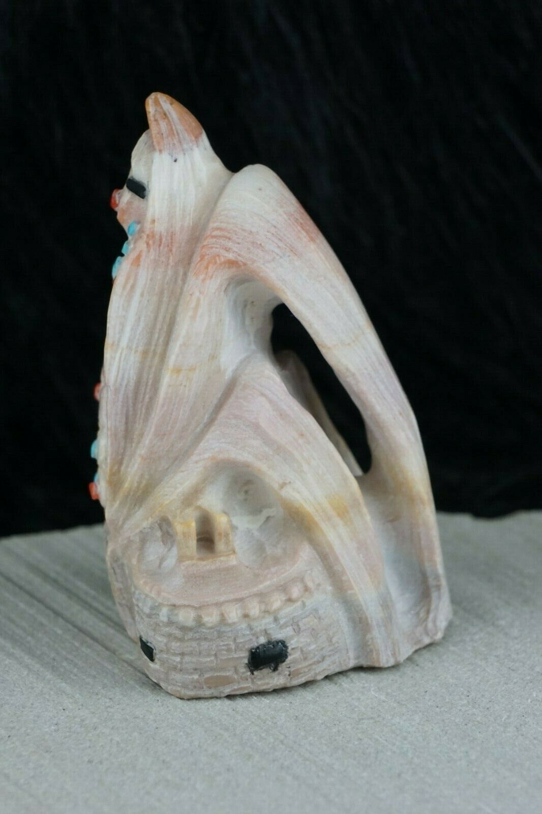 Corn Maiden Zuni Fetish Carving - Derrick Kaamasee - High Lonesome Trading