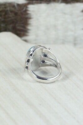 Navajo Turquoise & Sterling Silver Ring - Genevieve Frank - Size 5.5